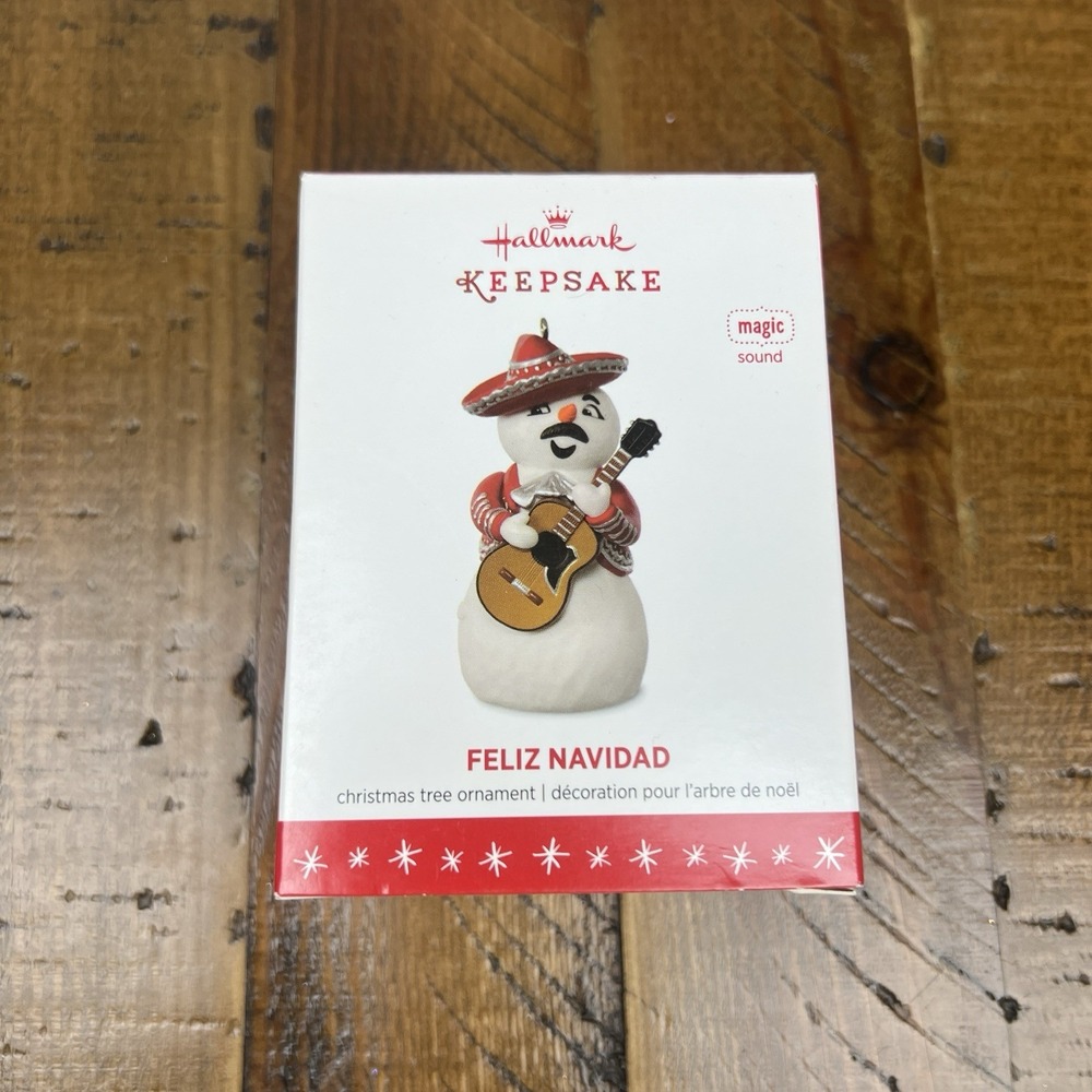 Hallmark Keepsake Snowman Ornament Feliz Navidad Christmas Holiday 2016